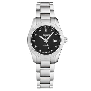 Conquest L22854586 / Silver | Black Dial