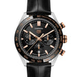 Carrera Automatic 44mm Black dial / Leather Strap | Black Dial