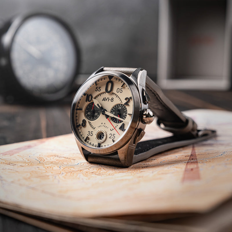 Lock Chronograph Cream / Leather | Cream Dial