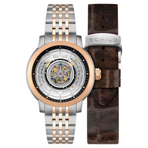 Heinrich Cyclone Tourbillon Limited Edition Silver / Steel & Rose Gold Stainless Steel | Silver Dial