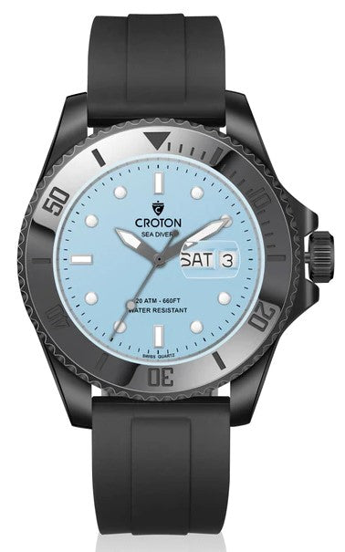 Sea Diver Black/Baby Blue/Black | Blue Dial