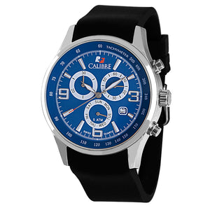 Mauler Blue-Black Chronograph Rubber | Blue Dial