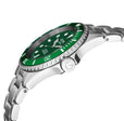 Wall Street Gevril Swiss Made SW200 Steel Rotating bezel Watch, 316L Case, Green DIal | Green Dial