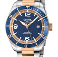 Yorkville-Diver Gevril Swiss Made Sellita SW200, Blue Bezel. Blue Dial,  Two toned Rose Gold Bracelet | Blue Dial