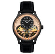 Thomas Earnshaw Scientists Faraday Double Barrel Automatic Black & Rose Gold / Leather | Black Dial