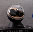 ASTRONOMY SATELLITE DUAL SLOT WATCH WINDER BLACK / TITANIUM BRACELET