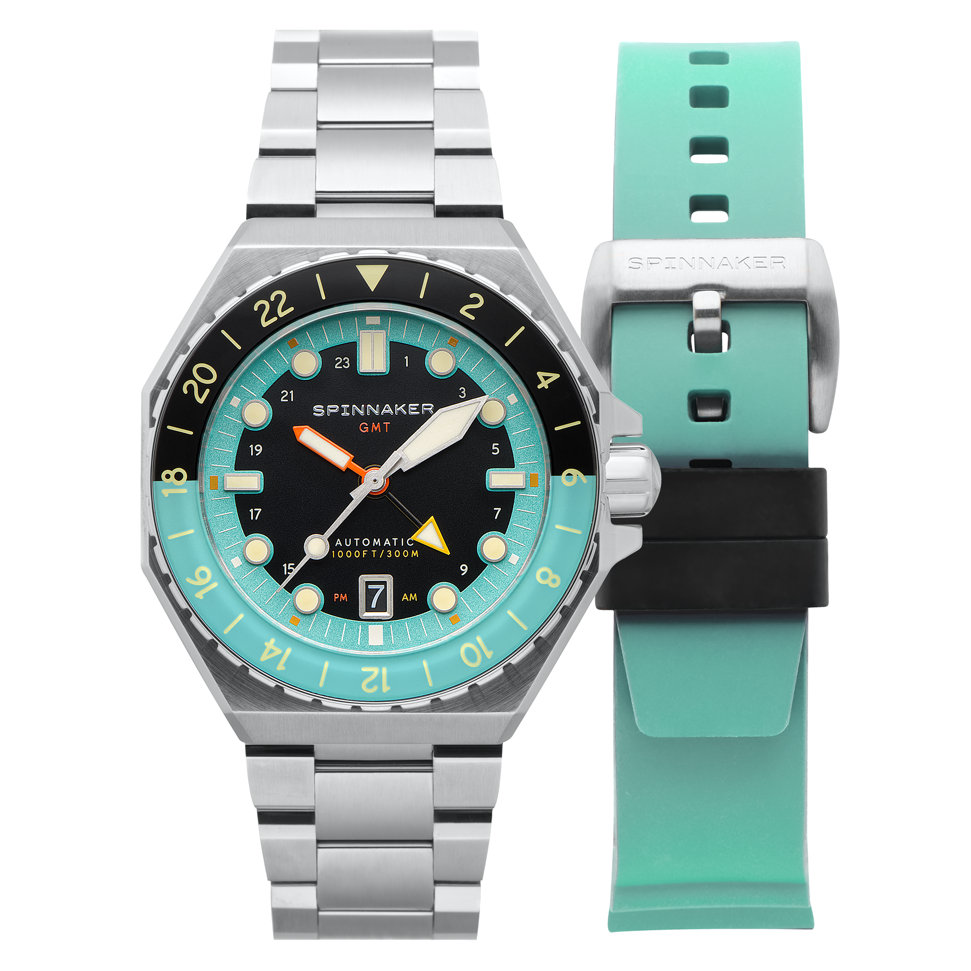 Dumas GMT Automatic Black / Stainless Steel | Black Dial