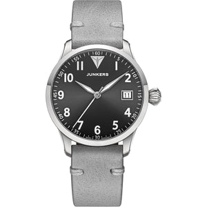 Flieger 36 Anthracite Dial Gray Leather Strap 36mm Anthracite Dial