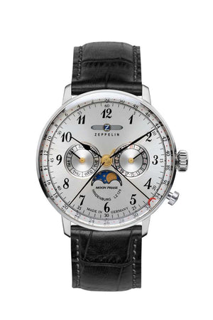 LZ 129 Hindenburg Mondphase Silver | Silver Dial