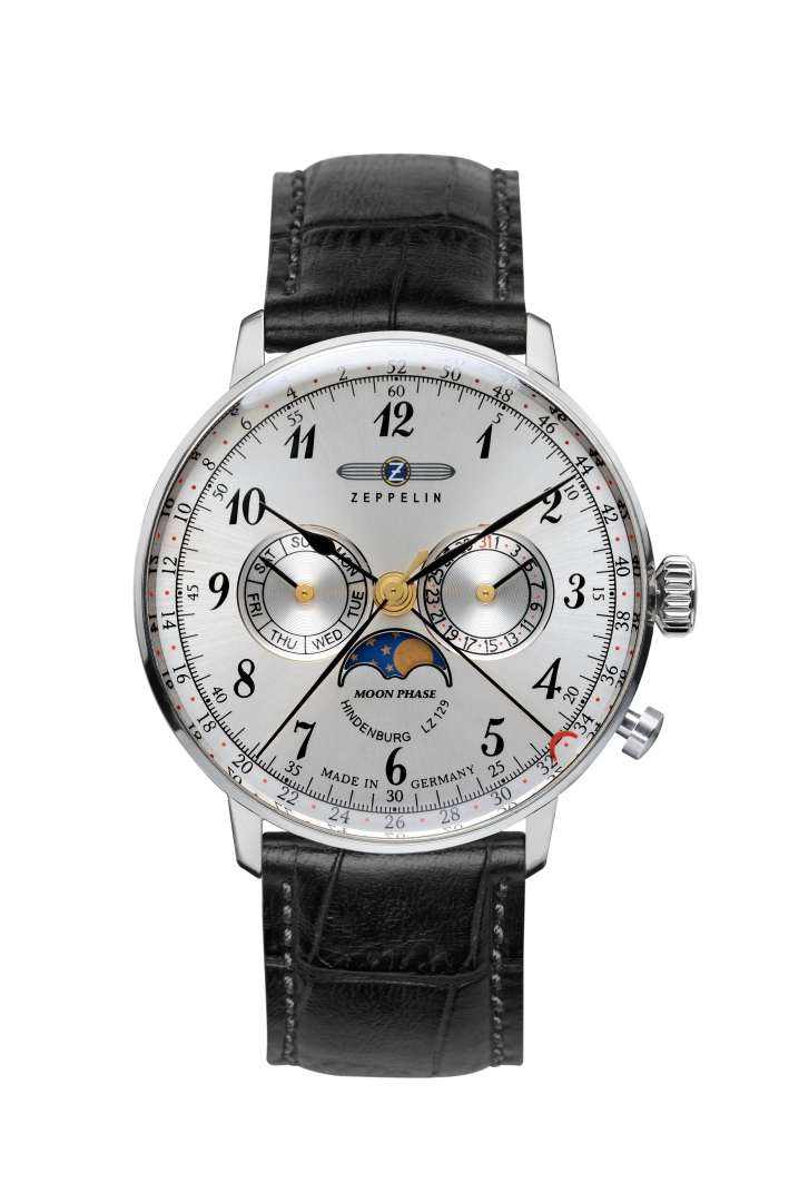 LZ 129 Hindenburg Mondphase Silver | Silver Dial