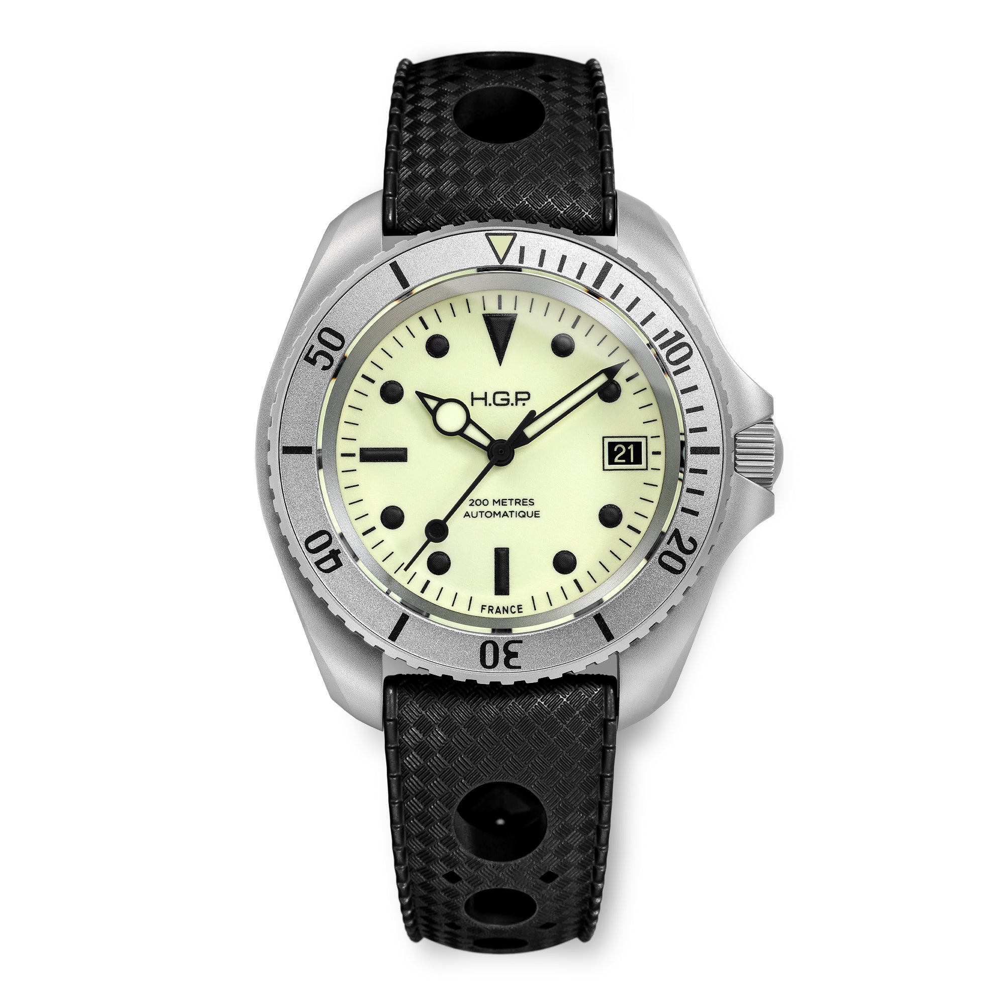 邦楽 Night Diver H.G.P Night Diver 200M Automatic Full-Lume Diving Watch | Yellow