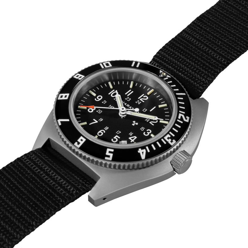 Navigator Quartz with Date Black NGM/Nylon | Matte Black Dial