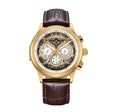 Apostle Custom Enamel Dial Watch Brown/Gold | Multi-colored Dial