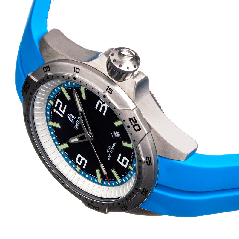 Vessel with Date Light Blue | Black Dial