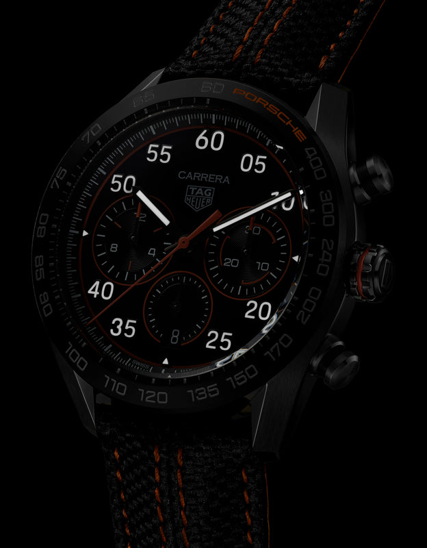 Carrera X Porsche Orange 44mm Black | Black Dial