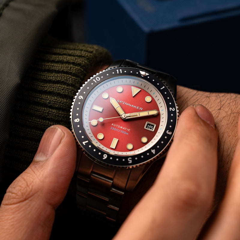 Croft Pioneer Automatic Red/Stainless Steel | Red Dial