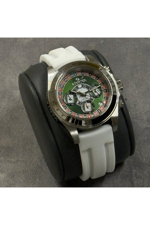 Speedway Chronograph Green Dial / White Silicone Strap Green Dial