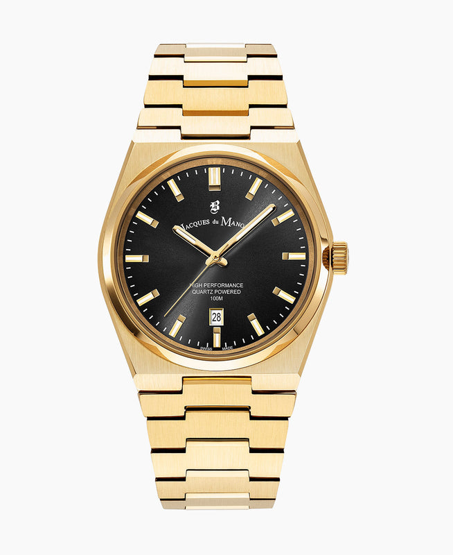 Horizon Gents Date Gold-tone Black dial | Black Dial