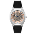 Discovery Drake Skeleton Automatic Rose Gold / Black Silicone | Rose Gold Dial