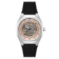 Discovery Drake Skeleton Automatic Rose Gold / Black Silicone | Rose Gold Dial