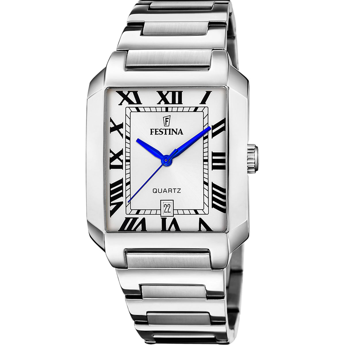 ON THE SQUARE White / Stainless steel White Dial