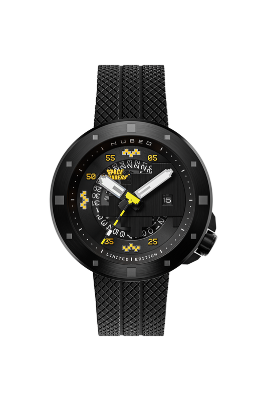 Cassini Automatic Space Invaders Limited Edition Black & Yellow / Black | Black Dial