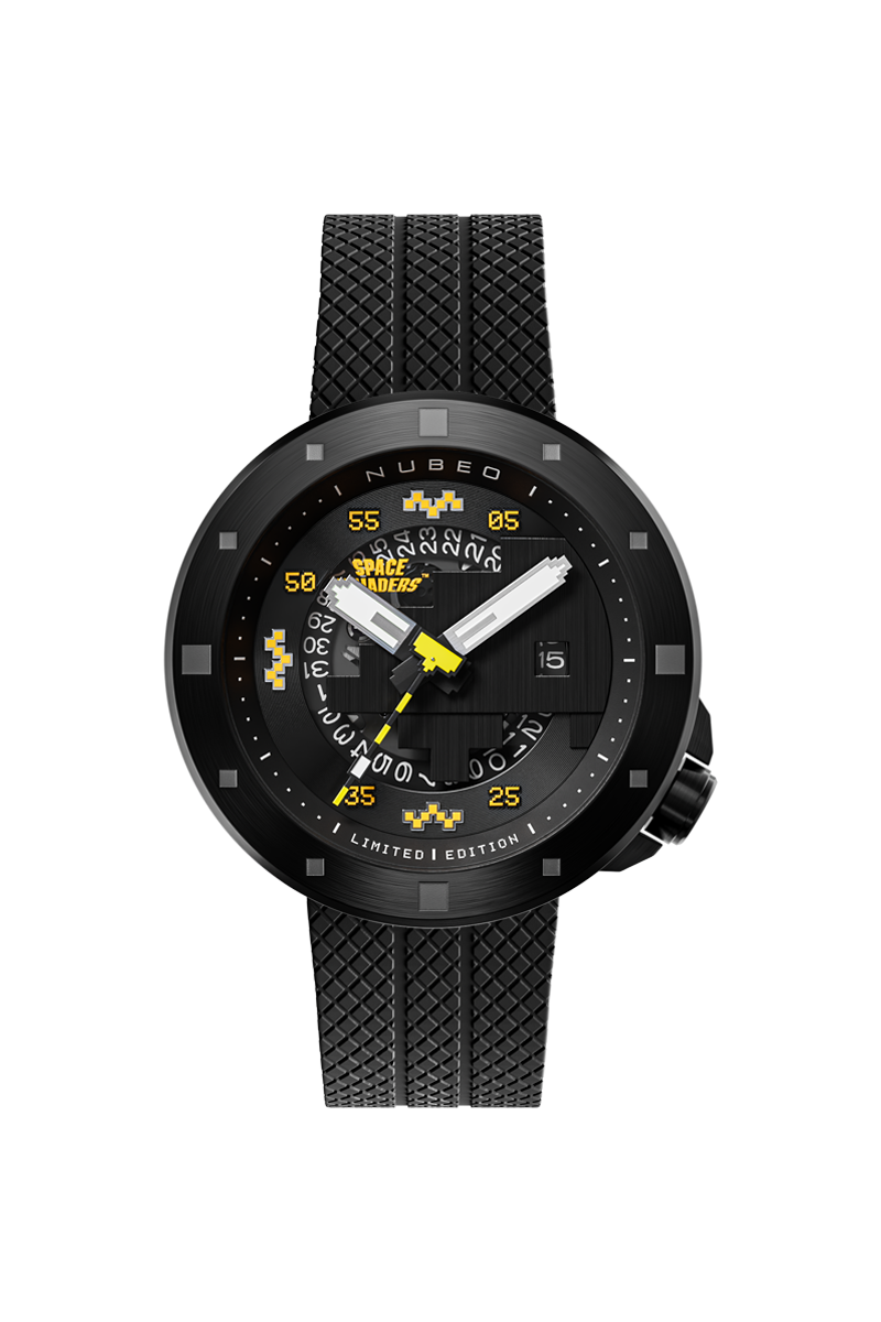 Cassini Automatic Space Invaders Limited Edition Black & Yellow / Black | Black Dial