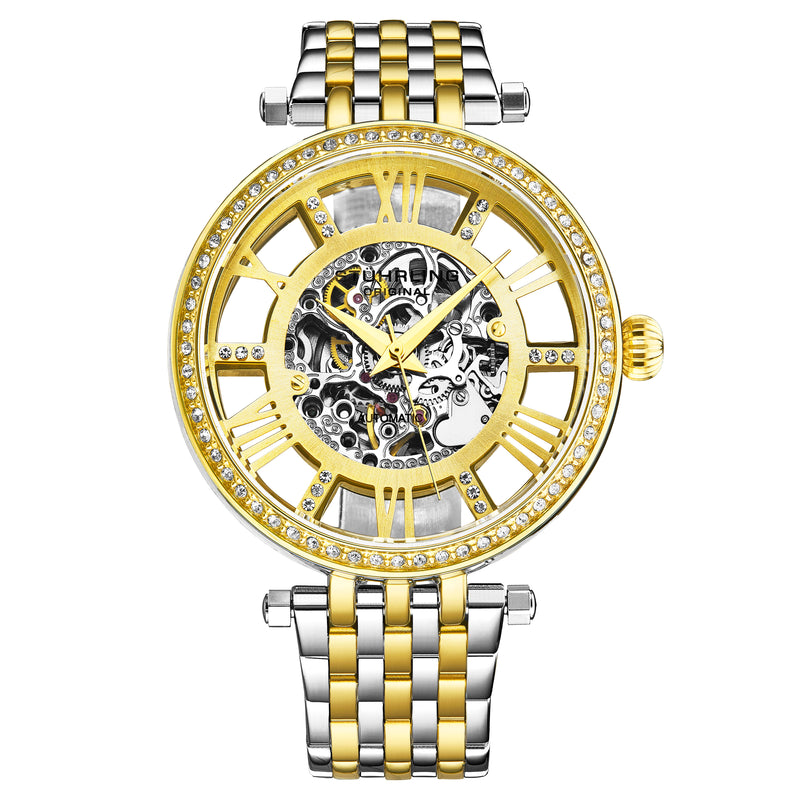 Delphi Automatic Skeleton Gold/Stainless | Gold Dial