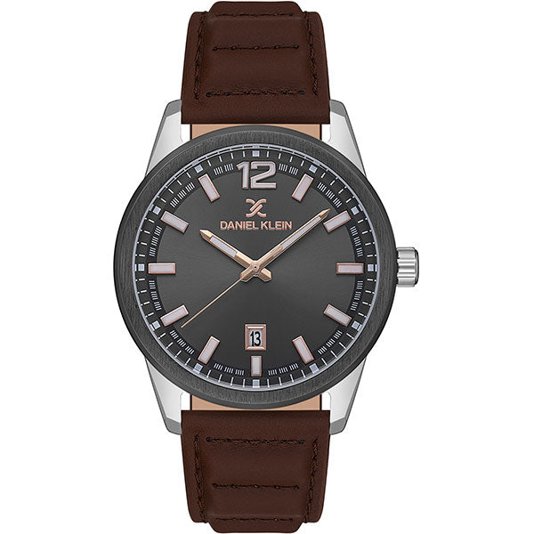 Rolling - Leather - Date - DK13667 Grey / Brown |  Dial