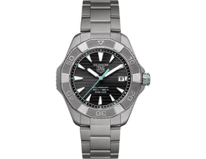 Aquaracer Professional 200 Solargraph Solar Quartz Black Dial / Sand-Blasted Titanium Bracelet Black Dial