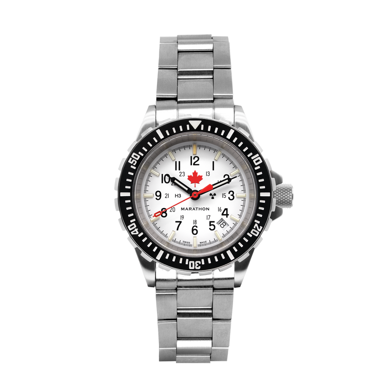 41MM ARCTIC RED MAPLE LARGE DIVERS AUTOMATIC (GSAR) WITH STAINLESS STEEL BRACELET RED MAPLE ARCTIC GSAR | White Dial