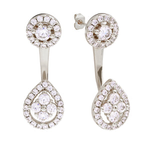 Juliet Jacket Earrings 18k White Gold