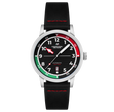 Camogli Automatic Black / Black Leather | Black Dial