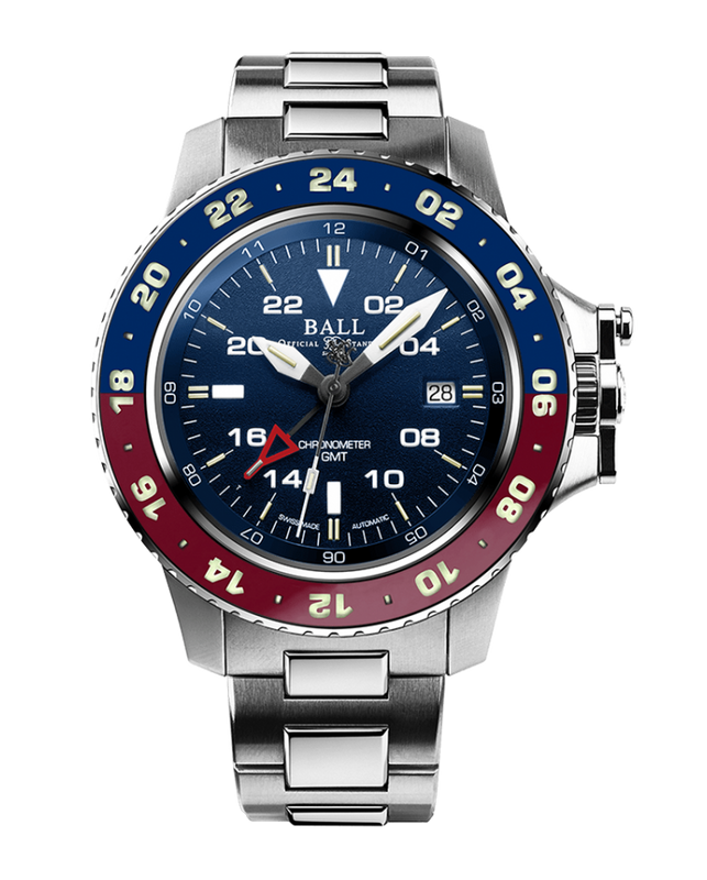 Engineer Hydrocarbon AeroGMT II 42mm Blue Dial / Red and Blue Bezel | Blue Dial
