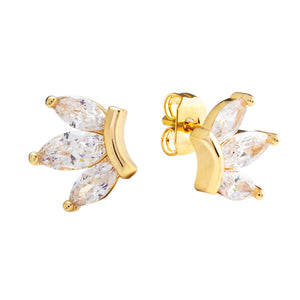Petunia Stud Earrings 18k Yellow Gold