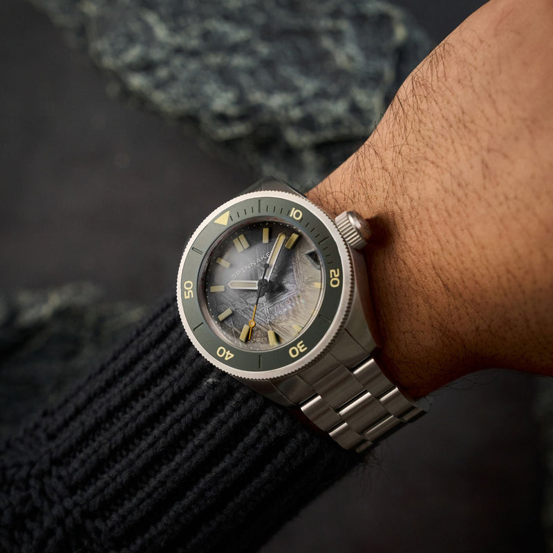 Piccard Automatic Meteorite Limited Edition Grey & Green / Stainless Steel | Grey Dial