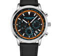 Monaco Black Dial / Black Leather Orange Blue | Black Dial