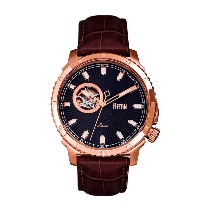 Bauer Rose Gold/Black | Black Dial