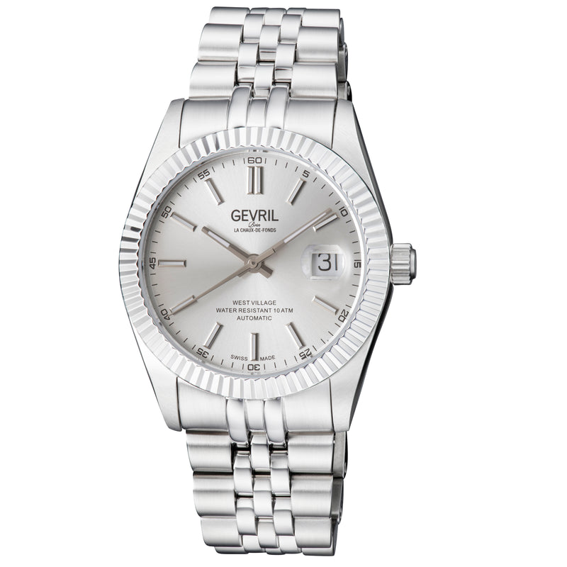 West Village Sellita SW200 Silver/Silver,Silver band | Silver Dial