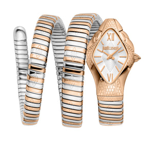 Just Cavalli 22mm / Silver and Rose Gold / Silver Silver Dial