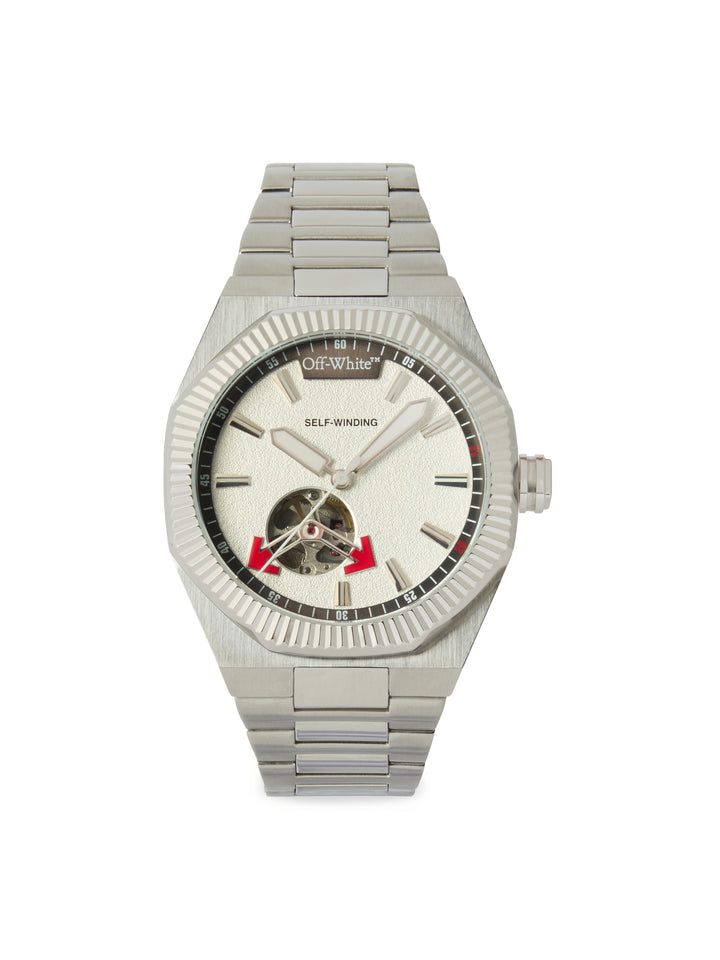 SIDE NOTE Stainless Steel Silver Dial