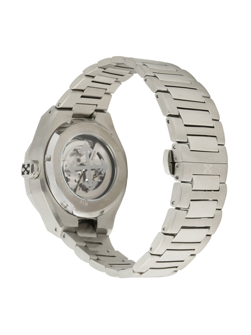 SIDE NOTE Stainless Steel Silver Dial