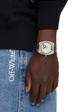 SIDE NOTE Stainless Steel Silver Dial
