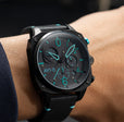 Hawker Hunter Retrograde Chronograph Black & Blue Dial / Leather | Black Dial