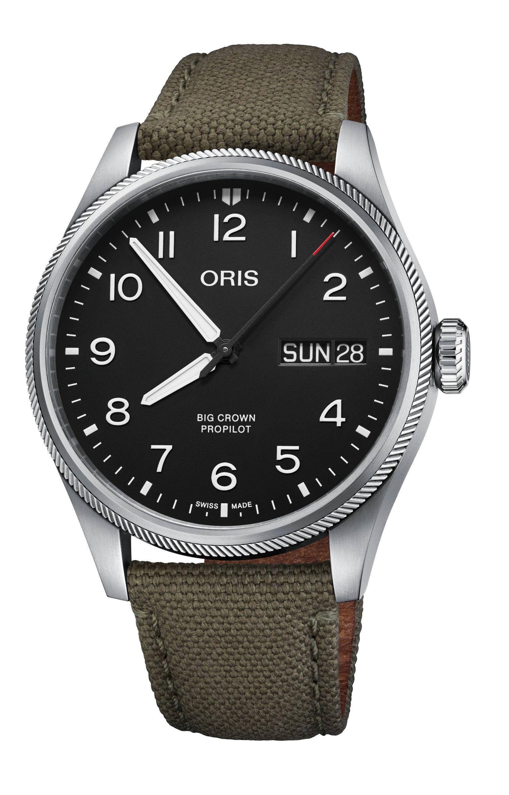 Big Crown ProPilot Big Day Date Black dial / Olive ventile | Black Dial