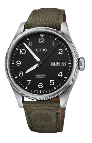 Big Crown ProPilot Big Day Date Black dial / Olive ventile | Black Dial
