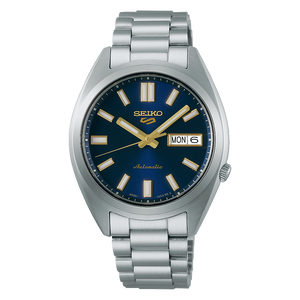 5 Sports SNXS Series Deep Blue Dial Stainless Steel Bracelet Blue Dial