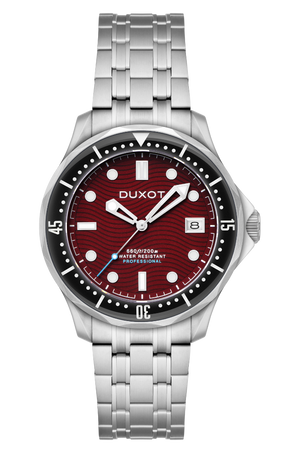 Henri Diver Automatic Red / Stainless Steel | Red Dial