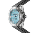 Damascus Swiss Automatic SW200 Deep Marine Explorer II Damascus/Light Blue Dial/Black Strap | Light-blue Dial