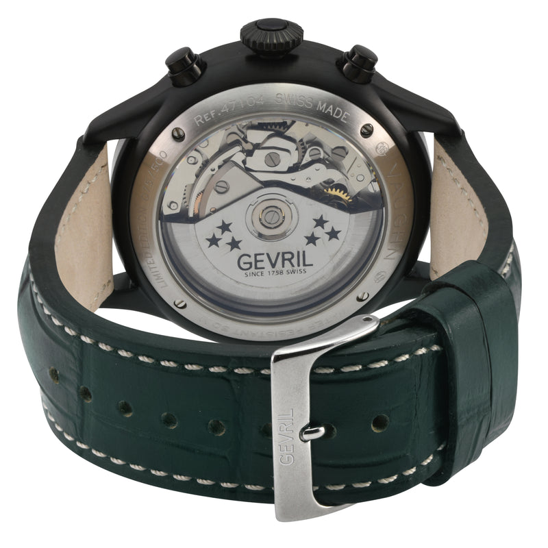 Vaughn Swiss automatic ETA 7750 pilot chronograph olive  black | Green Dial
